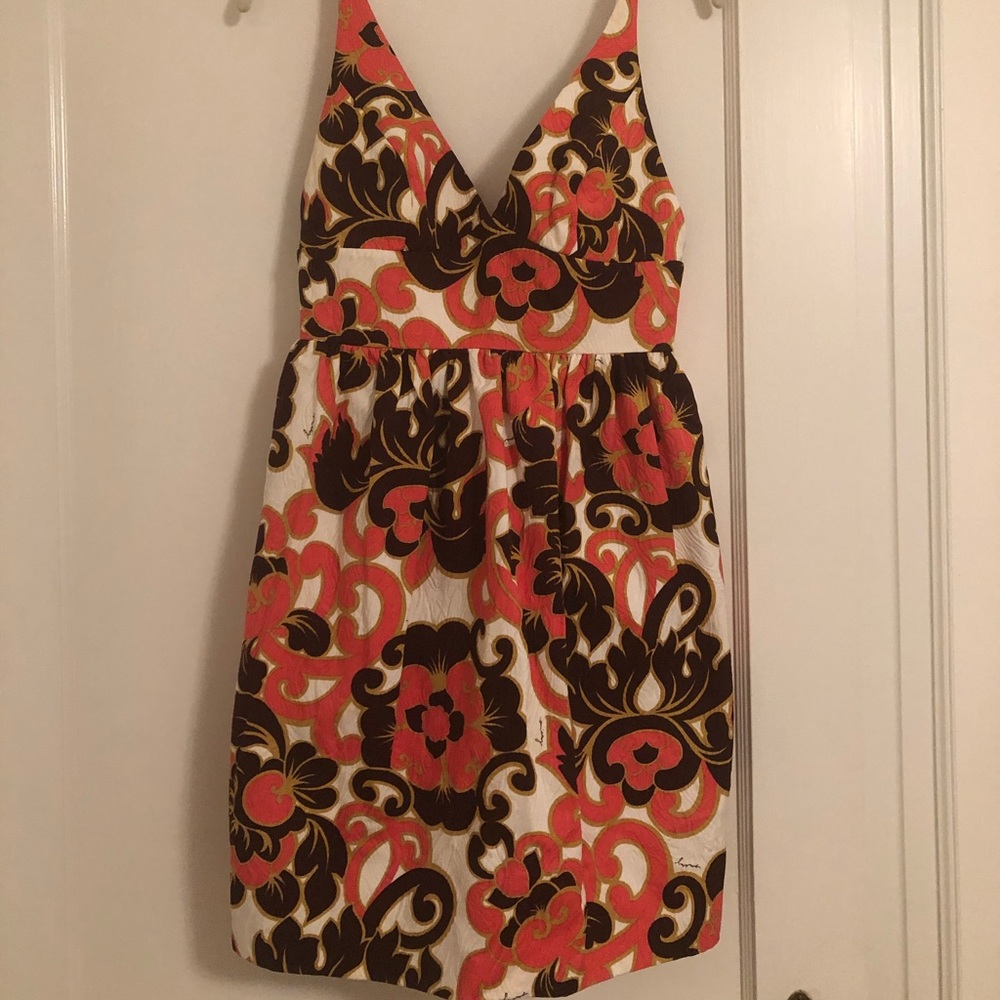 Milly NYC Mini Floral Spaghetti Dress